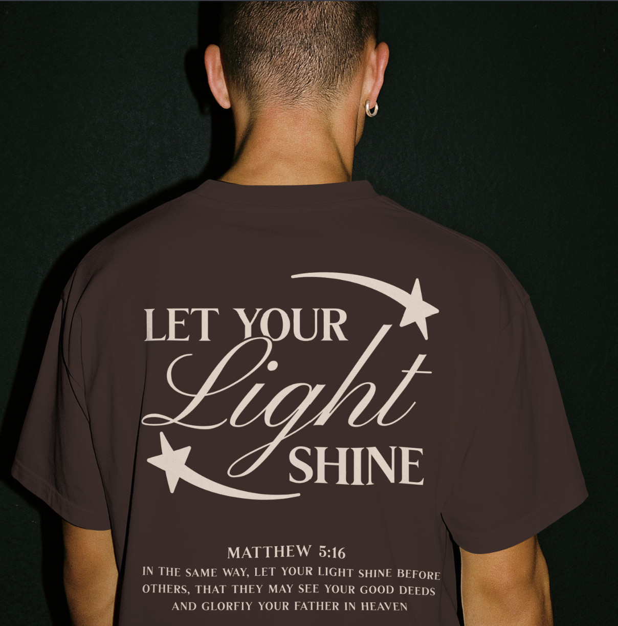 Dark Chocolate Matthew 5:16 Short Sleeve