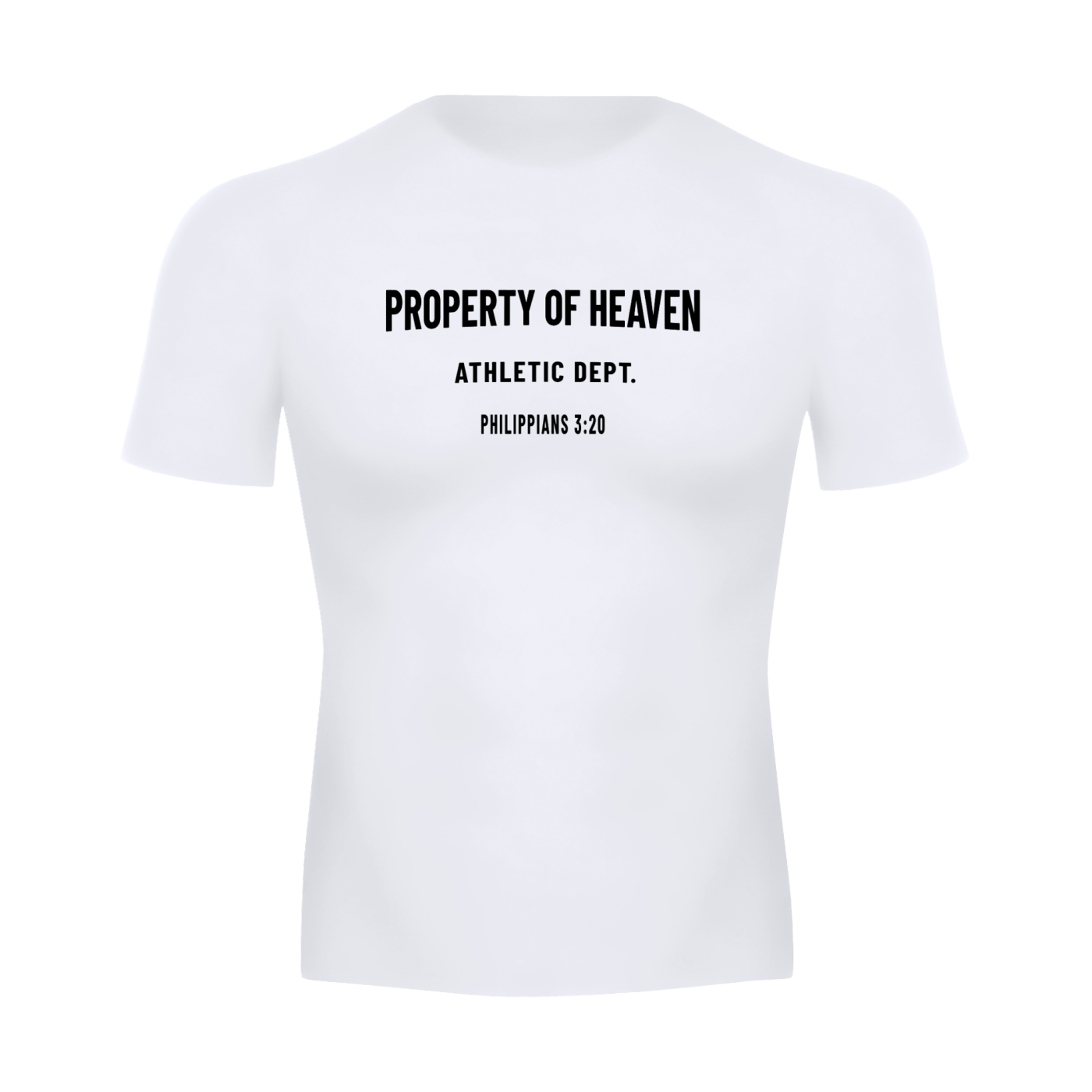 Property Of Heaven White Compression T-Shirt (Runs Small)